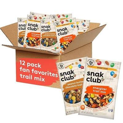 Snak Club Trail Mix Variety Pack, Grab-n-Run Protein Snack Packs, Includes Energizer and Peanut Butter Chocolate Trail Mix, Sweet and Salty Snacks, 12 Individual Packs