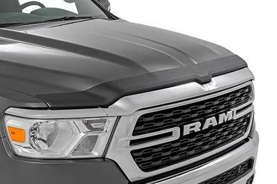Rough Country Hood Protector for Ram 1500 (2019-2026) – High-Density Thermoplastic, No-Drill 3M Install, Flat Black