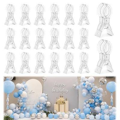 EMART 20 Pack Balloon Arch Clips Plastic Clear Large Towel Clips 3.5 Inch Heavy Duty Spring Clamps for Backdrop Stand Balloon Arch Kit Birthday Decoration Crafts Woodworking Photography Studios