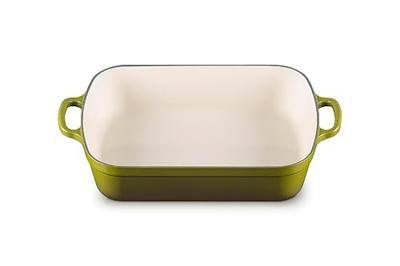 Le Creuset Enameled Cast Iron Rectangular Roaster, 5.25 qt., Olive | 5.25 qt. (9.8" x 13")