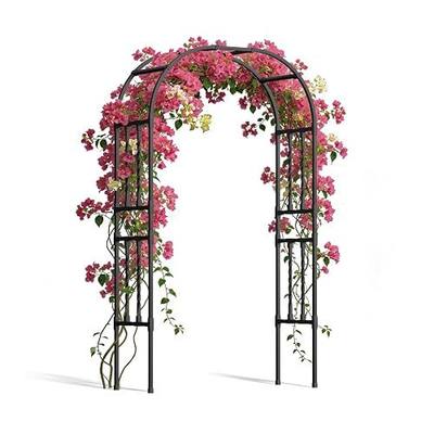 Square Tube Metal Garden Arch Trellis for Climbing Plants,4.9x7.9FT | Sturdy Metal Arbor For Climbing Vines & Roses, Ideal For Patio, Lawn, Backyard & Wedding Decor, Rust Resistant Frame
