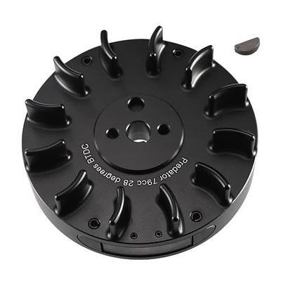 Billet Flywheel for Predator 79cc 98cc Black | billet aluminum, lightweight, enhances throttle response, easy bolt-on, durable, black anodized finish, mini bike racing