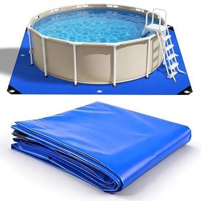 10x10FT Swimming Pool Ground Cloth,Square Pool Liner Pad for Above Ground Pools, Heavy-Duty Under Pool Padding for Pool Bottom, Prevents Punctures,Weed Barrier,Extends Liner Life