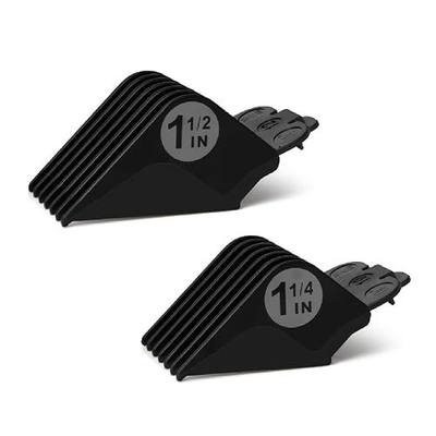 Clipper Guards Set 10 12 Compatible with Most Wahl Clippers, Extra Long Clipper Combs Replacement - 1.25", 1.5", Black Color