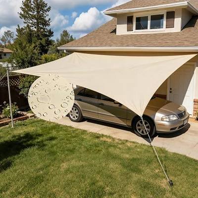 KALINCO Sun Shade Sail, Waterproof Shade Sail, 10'x13' Rectangle Sunscreen Awning Canopy, UV Block Sunshade with Free Rope for Outdoor Garden Patio Party Yard Deck Playground