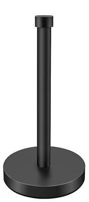 VOTZAAQ Black Paper Towel Holder Countertop, Stainless Steel Standing Paper Towel Holder with Sturdy Non-Slip Base, for Any Space, Matte Black