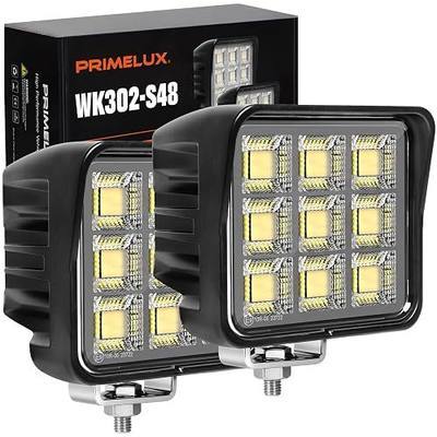 4.8 in 22000LM LED Tractor Lights, 150° Flood Beam IP68, 2PCS | 22000LM Bright Output, 288W Pair, IP68 Waterproof, Built-in EMC, 12V-24V for Trucks, Tractors & Heavy Equipment