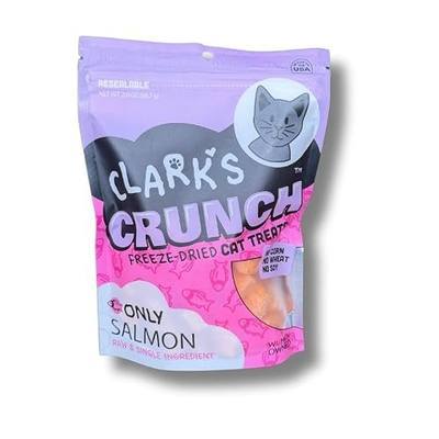 | Freeze Dried Cat Treats | Salmon Bites, Single Protein | Premium Quality | Grain Free Training Treats for Cats, 2 oz Pouch