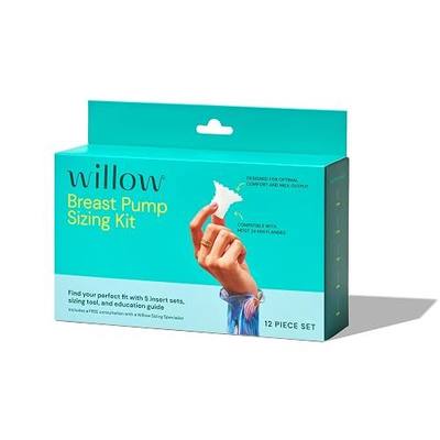 Willow Flange Sizing Kit - Breast Pump Sizing Kit for Willow Go & Wave | Use w/ most 24mm flanges, includes 13mm, 15mm, 17mm, 19mm, and 21mm inserts, breastfeeding essentials for postpartum
