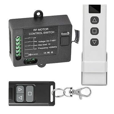10A Control Switch,DC7V-48V Forward Reverse Remote Control Switch | DC7V/12V/48V 10A Forward Reverse Remote Control Switch,for Linear Actuators,Electric Shutter Doors,Winch Electromagnetic