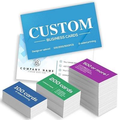 Custom Business Cards - 300gsm Matte Paper - Upload Your Own Design - Double-Sided Printing - 3.5x2 Inch - Perfect for Small Business and Events | Upload Your Own Design, 300gsm Paper Matte, Double-Sided Printing, 3.5x2 Inch , for Small Business and Events
