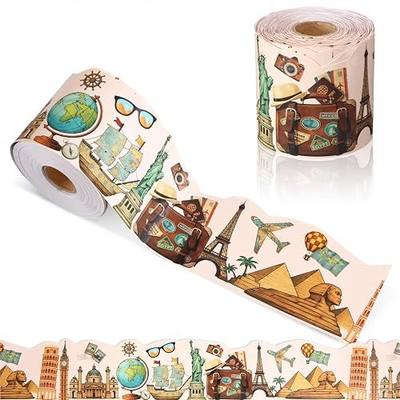68.9 ft Travel Bulletin Board Border Vintage World Map Adventure Back to School Decoration First Day of School Rolled Border Trim for Party Classroom Bulletin Board Chalkboard Wall Decor