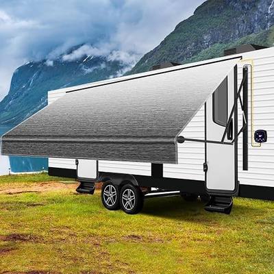 Electric Retractable RV Awning - RV Awning Complete Kit with Motor & Remote Control, 13' Retractable Awning with Aluminum Alloy Frame for Camper, 5th Wheel, Travel Trailers, Toy Haulers,Motorhome