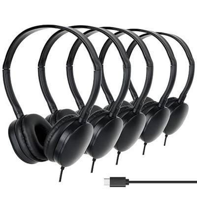USB Type C Headphones Bulk for Kids Classroom School 10 Pack,Wired | USB C Headphones for School Student Children Phone blet Laptop PC Online Class Meeting Test Black