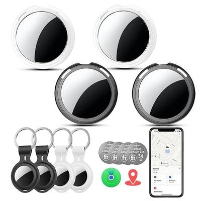 Tracker Tags-4 Pack Apple MFi Certified Air Bluetooth Tracker Tags iOS Only | Compatible with Find My App 2 Year Replaceable Battery Waterproof Key Item Finders for Luggages Wallets Backpacks Bags Pets