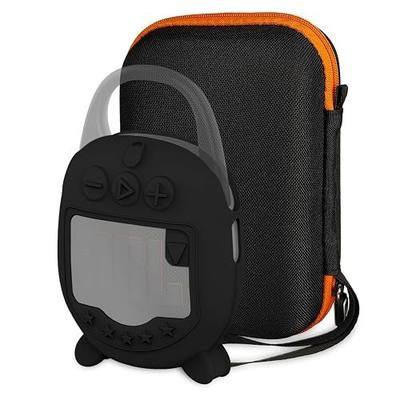 Protective Case for JBL Clip 5 Portable Bluetooth Speaker | Hard Carrying Case and Silicone Cover for CLIP 5 Speaker, Stand Up Holder and Carrier (Black Case)