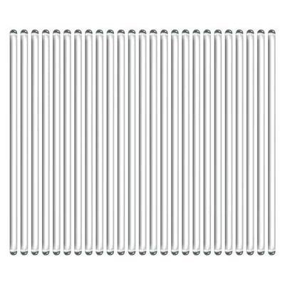 Glass Stirring Rods, Premium Borosilicate Glass Rods, 25 Pack, 12 Inch Length, 0.24 Inch Diameter, Solid Heat Resistant Design with Round Both Ends, Suitable for Laboratory Use
