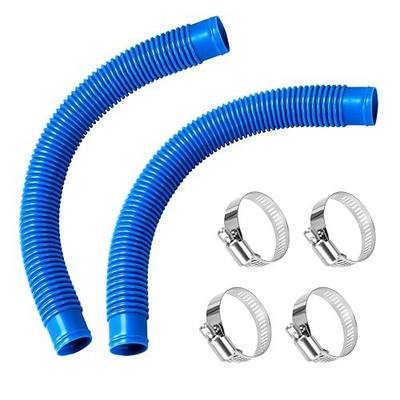 Pool Sand Filter Pump Hose, 1.25" Diameter Pool Filter Hose Replacement for Above Ground Pools, 16 Inch Pool Pump Hoses Compatible with Pump Sand Filter and Saltwater Systems(2 Pack, Blue)