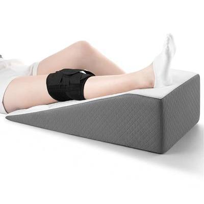 Hapiclody Leg Elevation Pillow for After Surgery – Knee Surgery Recovery Leg Support Pillow with Handle, Designed for Knee Replacement Recovery, Single Leg Elevating Wedge