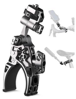 Heavy Clamp Camera Mount for Flat Tube Road Bike, Super Clamp with 1/4"-20 Thread,E-Bike Accessories/Bicycle, Compatible with GoPro Hero13/12/11/10/ DJI Osmo 360/Action 5 Pro/4/3/Insta360 X4/X5