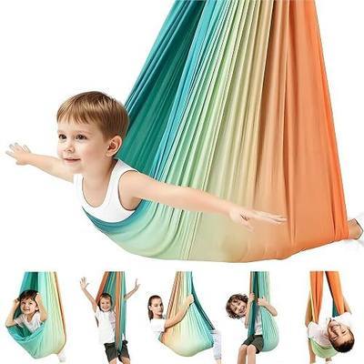 Sensory Swing, Indoor Double Layer Autism Swing for Kids | Holds up to 300lbs, Ceiling Swing for Kid with 360° Swivel Hardware for Autism, ADHD, SPD