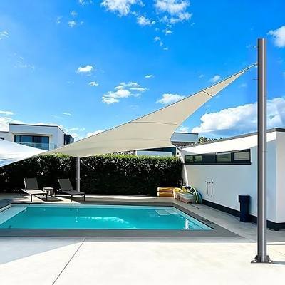 12ft Shade Sail Pole, 3" Diameter 2.2mm Wall Thickness Heavy Duty Metal Support Posts, Sun Shade Awning Canopy Pole for Patio Garden Yard Backyard, 1 Pack