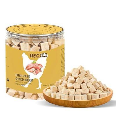 Freeze Dried Chicken Breast Cats & Dogs Treats,Single Ingredient | Premium Quality | Grain Free Training & Nutrition Supplements (2.8 OZ)