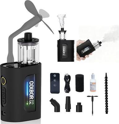 COLBOR CF3 Mini Fog Machine Portable Smoke Machine Fog for Photography,Fogger Haze Maker for Stage Streaming Parties Weddings Scene Effect Content Creator