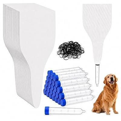 Aliceset 50 Set Canine Semen Collection Cones Dog Artificial Insemination Kit for Ai, Disposable Canine Breeding Supplies with Dog Collection Tubes Specimen Bag for Breeders, Kennel, Veterinary