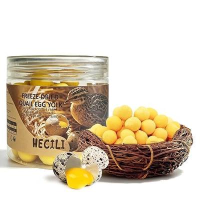Freeze Dried Quail Egg Yolk Pet Treats,Freeze-Dried Pet Food for Dogs,Cats,Single Ingredient,Rawhide Free, Gluten&Grain Free,Training & Nutrition Supplements (2.8 OZ)