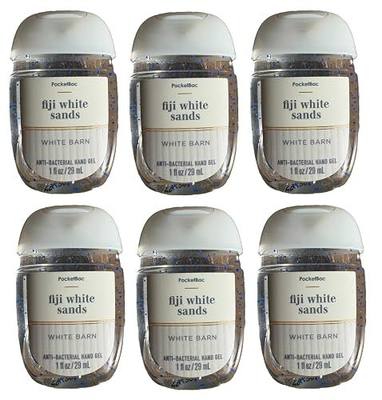 Bath and Body Works Classic and Seasonal Scents Pocketbac Hand Gel - Pack of 6-1 oz each (Fiji White Sands)