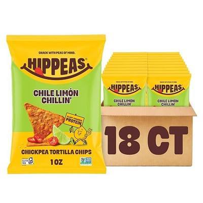 Hippeas Chile Limon Tortilla Chips 1oz (Pack of 18) 3g of Protein, 3g of Fiber, Gluten Free, Dairy Free, Plant Protein Snacks