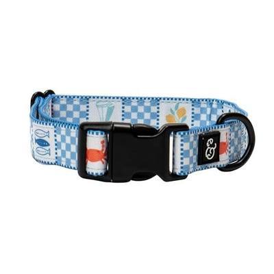 Lucy & Co. Sunny in Sicily Dog Collar, Adjustable Durable Dog Collar with Cute Print, Medium