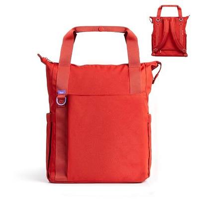 Ubbi Fleuri All-Day Diaper Bag Backpack, Features 12 Pockets, Insulated Bottle Pocket, Wet Bag, Changing Mat, Stroller Straps and Dust Pouch, Lightweight, Easy-Clean & Travel Ready, Wild Poppy