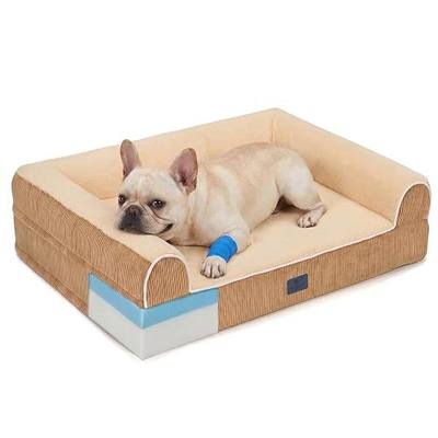 Veehoo Orthopedic Dog Bed for Medium Size Dogs, 5" Extra Thick Memory Foam | Memory Foam Dog Bed, Dog Bed Orthopedic, for Senior & Recovering Dogs, Waterproof Washable Cover, 3-Sided Bolster