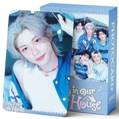 PYAJUU KPOP Stray Kids Photocards Stray in Our Little House Album Cards 55PCS Straykids Photo Cards Fans Greeting Cards Gift DO IT Postcards Boys and Girls LOMO