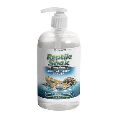 CTWPets Reptile Electrolyte Soak – Vitamin & Electrolyte Bath Concentrate for Bearded Dragons, Leopard Geckos, Tortoises & Snakes – Makes 100+ Baths (8oz, Easy Soak)