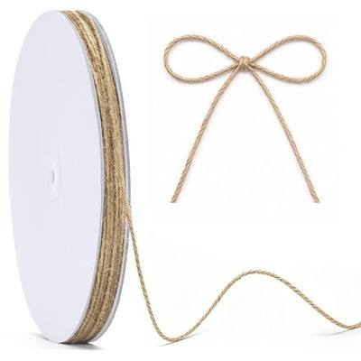 KINGLAKE Natural Jute Twine String - 2mm Twine String for Crafts 656 Feet 3 Ply Jute Rope for Gift Wrapping Christmas Packing Arts Decoration Wedding Gardening
