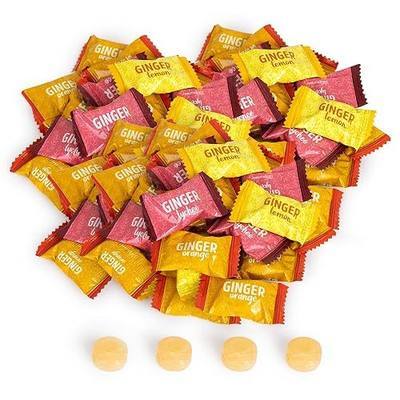 Ginger Candy Original Flavor, 1 lb bag, Individually Wrapped Healthy Candy, The Sweet and Spicy Natural Remedy for Anti-Nausea and Digestion, The Snackery, Made with Real Ginger Extract