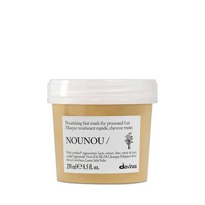 Davines NOUNOU/Hair Mask, Intensive Repairing Treatment for Bleached, Permed or Relaxed Hair - Deep Nourishment Restores Hydration & Body - Weightless Care for Highly Processed Strands