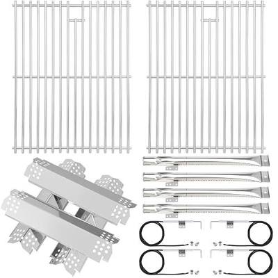 Grill Replacement Parts for Nexgrill 4 Burner 720-0830H 720-0830D 720-0783C 720-0783E 720-0958A, Stainless Steel Grill Grate Heat Shield Igniters and Burner Parts Kit for Nexgrill 4&5-Burner Gas Grill