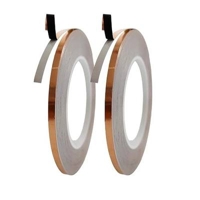 Black Backed Copper Foil Tape for Stained Glass – 3/16” Black Lined Foil Copper for Soldering and Glass Art DIY Tools, 36 Yards (2 Rolls, 2.36 Mil Thick)