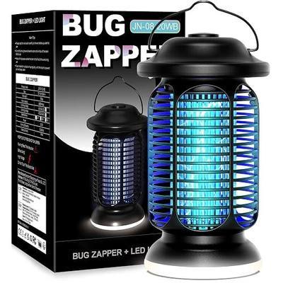 Bug Zapper Outdoor Indoor, Electric Fly Zapper Waterproof with LED Light, 18W Power & 4000V High-Voltage, Coverage Area of 1/2-1 Acre, 5.5ft Cord, Plug-in Mosquito Trap for Patio Backyard Garden