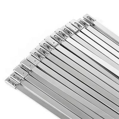 Metal Zip Ties, 50PCS 11.8 Inch, 304 Stainless Steel Heavy Duty Self-Locking Cable Ties, Heat Resistant& Corrosion Proof Metal Ties for Outdoor Fence, Pipes, Vehicle and Farm Machinery