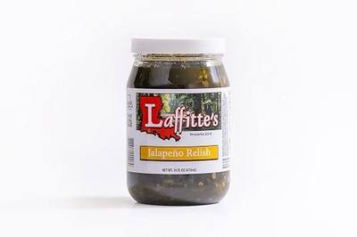 Laffitte's Gourmet Candied Jalapeno Relish 16 Ounce - Perfect On Your Burgers, Brats, Hot Dogs, and Sandwiches - Perfect Over Your Favorite Cheese and For Stuffing