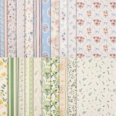 BESARME Scrapbook Paper Pad, 60 Sheets, Double-Sided Floral, 5.5x8.3 in | 20 patterns, vintage floral designs, easy to cut and fold, ideal for cards, journals, tags, albums and DIY crafts