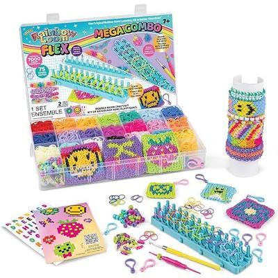 Rainbow Loom Flex Mega Combo, Craft Kit, 7000 Bands, Flex Loom, Age 7+ | Includes Flex Loom, 21 Colors, Organizer Case & Charms for Crafting Jewelry and Mini Murals; Ages 7+