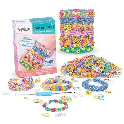 Rainbow Loom LoomiLoom Tropical Vibes Rubber Band Bracelet Kit, 600pc | Amazon Exclusive Tropical Craft Set for Kids Aged 7+, Includes Loom, Hook, C-Clips and Colorful Seasonal Rubber Bands