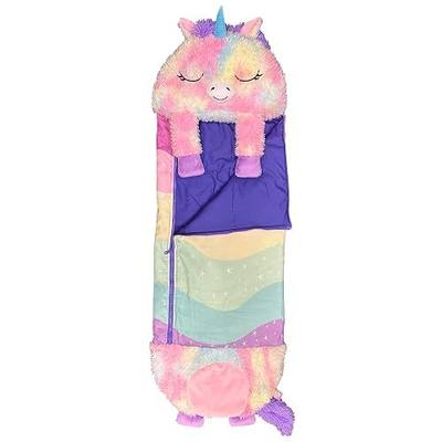 Happy Nappers 2-in-1 Pillow & Sleepy Sack Dreamy the Unicorn 66x30 Large | Cozy 66 x 30 in Plush Sleepy Sack for Kids, Soft Nap Mat and Snuggle Toy, Machine Washable Character for Camping