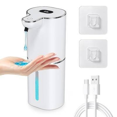 Automatic Liquid Soap Dispenser, Touchless Soap Dispenser Digital Display, Rechargeable, 6 Adjustable, 12.8oz/380ml, IPX5 Waterproof, Wall Mount, Countertop for Bathroom, Kitchen Dish Soap